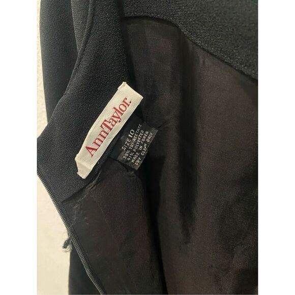 Vintage Ann Taylor Black Dress Size 10 - Picture 8 of 8